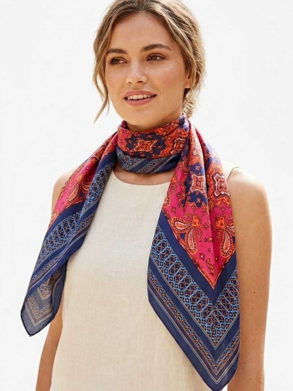 Max Studio printed scarf 36x36